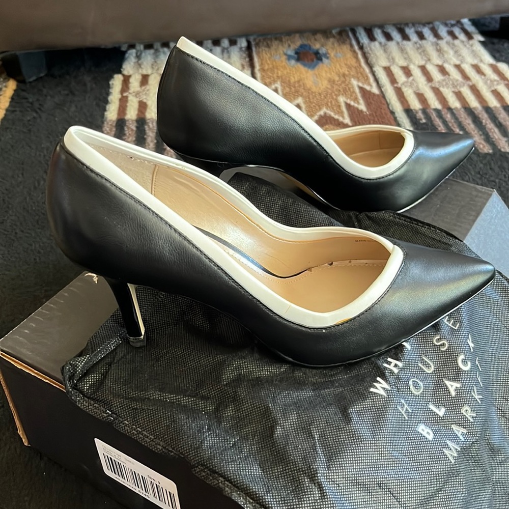 White House Black Market leather heel